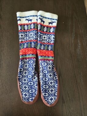 Acorn Nordic Slipper Socks with Suede Soles